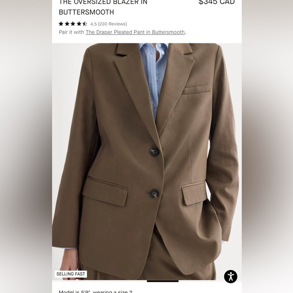 Everlane Women's Oversized Blazer - Picture 2 of 9